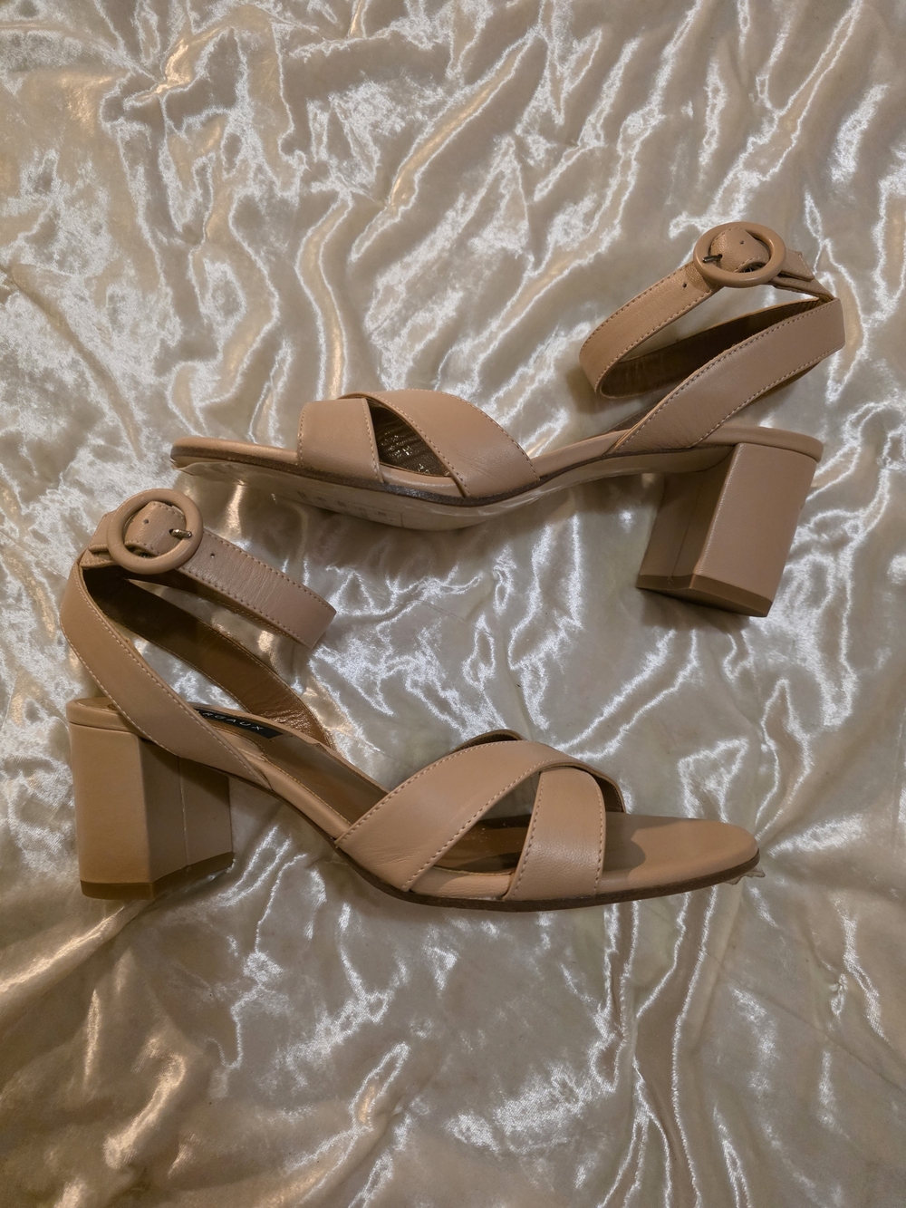 Margaux The City Sandal - Blush Tan Block Heels